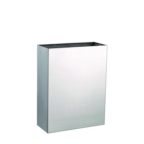 Picture of Stainless Steel Surface-Mounted Waste Receptacle, 6.4 gal, Brushed Stainless Steel