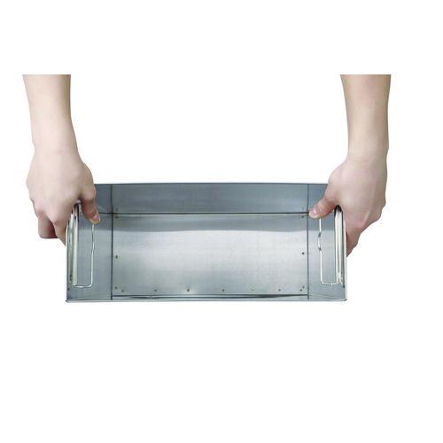 Picture of Stainless Steel Surface-Mounted Waste Receptacle, 6.4 gal, Brushed Stainless Steel