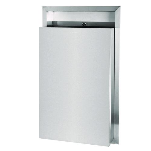 Picture of Stainless Steel Recessed 12 Gal Leak-Proof Waste Receptacle, Brushed Stainless Steel