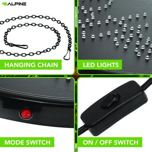 Picture of LED Oval Coffee Sign, 23 x 14, Black Frame, Blue/Red Graphics