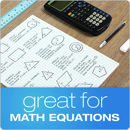 Picture of Quadrille Pads, Quadrille Rule (4 sq/in), 50 White (Standard 15 lb Bond) 8.5 x 11 Sheets