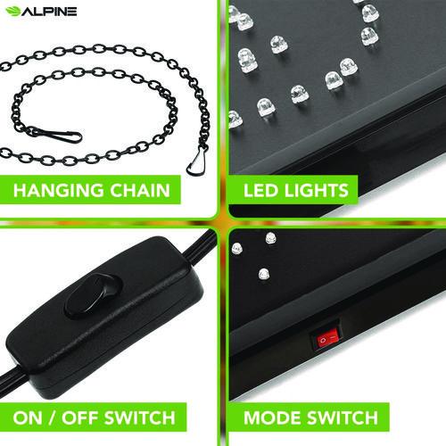 Picture of LED Rectangular TACO Sign, 19 x 10, Black Frame, Green/Red/Yellow Graphics