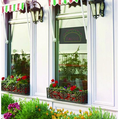 Picture of LED Rectangular TACO Sign, 19 x 10, Black Frame, Green/Red/Yellow Graphics