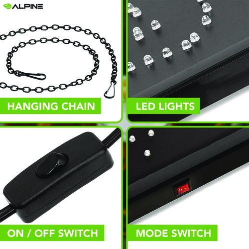 Picture of LED Rectangular Beer Sign, 19 x 10, Black Frame, Blue/Green/Orange/Red/White Graphics