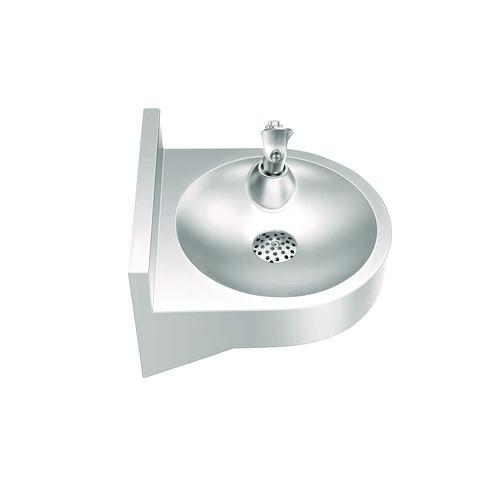 Picture of Wall-Mounted Indoor/Outdoor Water Fountain, Single-Level, Non-Filtered, Non-Refrigerated, Silver