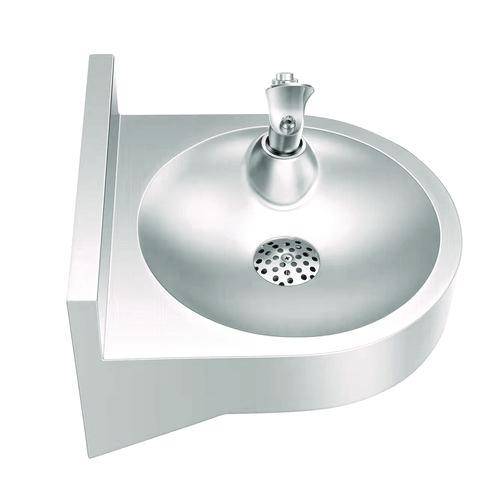 Picture of Wall-Mounted Indoor/Outdoor Water Fountain, Single-Level, Non-Filtered, Non-Refrigerated, Silver
