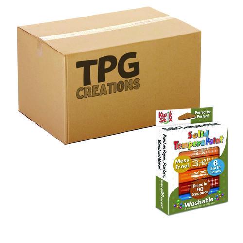 Picture of Kwik Stix Tempera Paint Set, 6 Assorted Earth Tones Colors, 6/Pack, 24 Packs/Carton