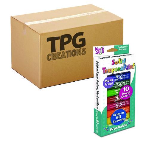 Picture of Kwik Stix Tempera Paint Set, 10 Assorted Jewel Tones Colors, 10/Pack, 12 Packs/Carton