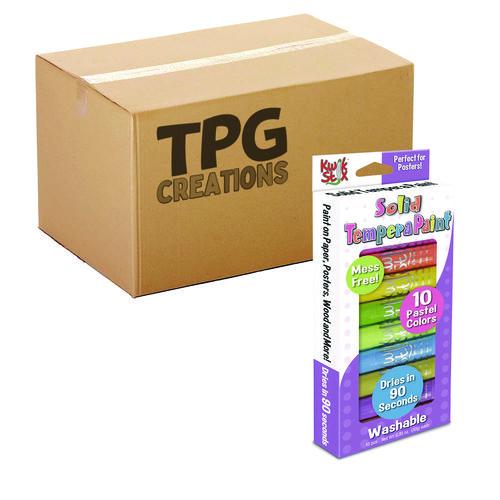 Picture of Kwik Stix Tempera Paint Set, 10 Assorted Pastel Colors, 10/Set, 12 Sets/Carton