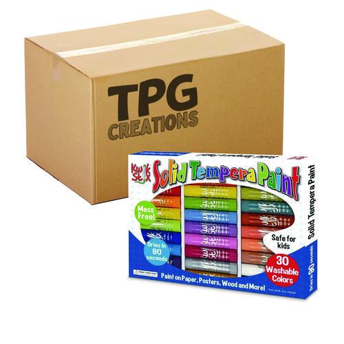 Picture of Kwik Stix Tempera Paint Set, 30 Assorted Colors, 30/Pack, 6 Packs/Carton