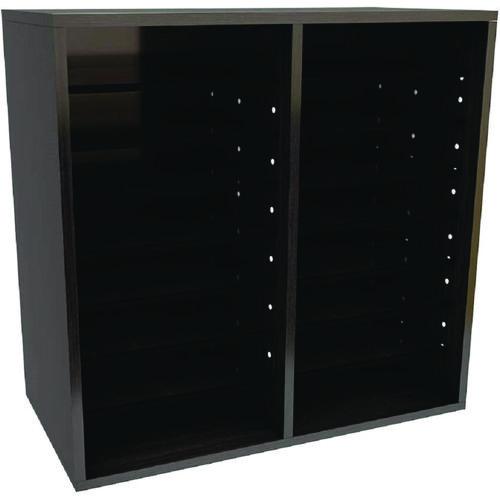 Picture of Wood Adjustable 16 Compartment Literature Organizer, 16 Sections, Letter Size, 20 x 11.8 x 21.4, Black