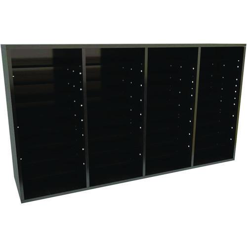 Picture of Wood Adjustable 36 Compartment Literature Organizer, 36 Sections, Letter Size, 39.3 x 11.8 x 23.9, Black