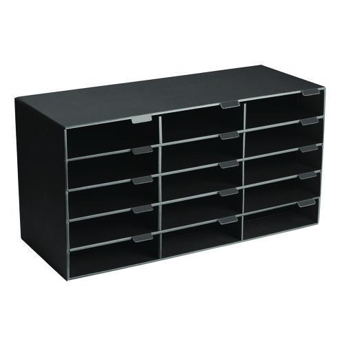 Picture of File Classroom Literature Organizer, 15 Sections, Letter Size, 32 x 13 x 17, Black