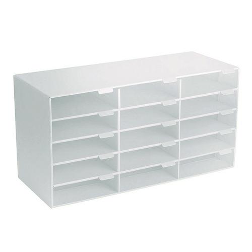 Picture of File Classroom Literature Organizer, 15 Sections, Letter Size, 32 x 13 x 17, White