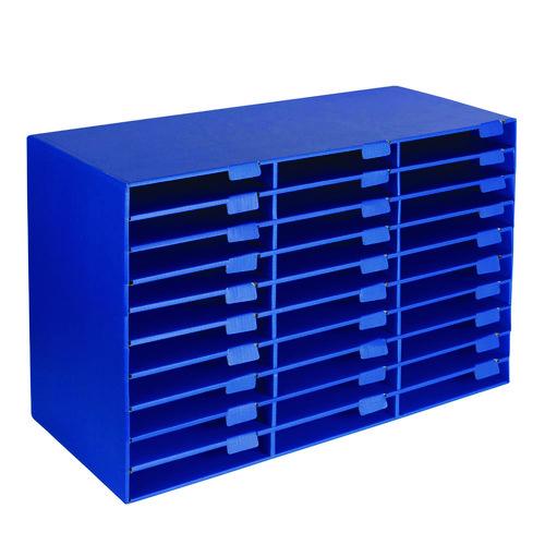 Picture of File Classroom Literature Organizer, 30 Sections, Letter Size, 32 x 13 x 21, Blue