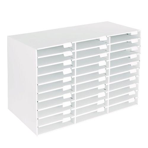 Picture of File Classroom Literature Organizer, 30 Sections, Letter Size, 32 x 13 x 21, White