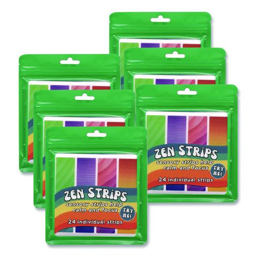 Picture of Zen Strips, Bumpy Gradient Classpack, Assorted Colors, 24/Set, 6 Sets/Carton