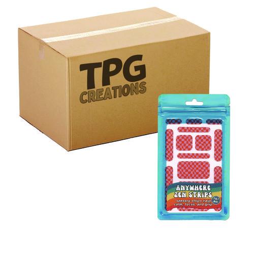 Picture of Anywhere Zen Strips, Bumpy Checkered, Pink/Red, 13/Set, 24 Sets/Carton