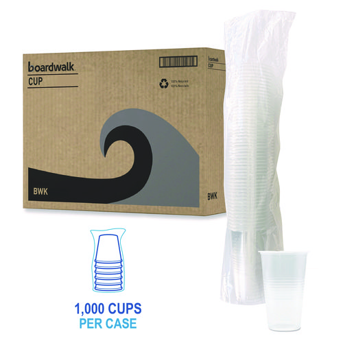 Picture of Translucent Plastic Cold Cups, 20 oz, Clear, 1,000/Carton