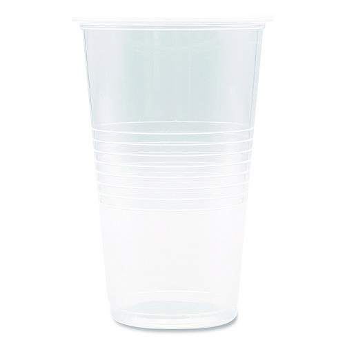 Picture of Translucent Plastic Cold Cups, 20 oz, Clear, 1,000/Carton