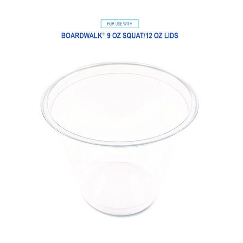 Picture of Clear Plastic Cold Cups, Squat, 9 oz, 1,000/Carton