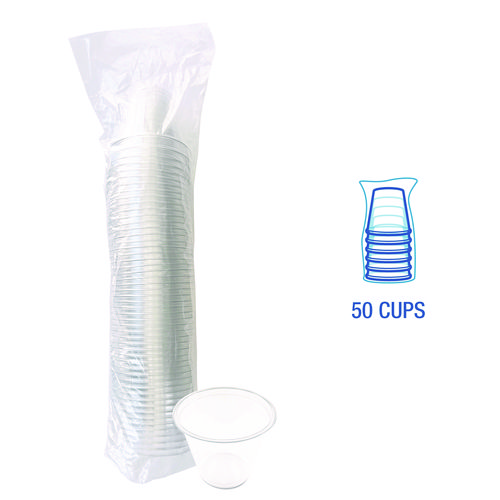 Picture of Clear Plastic PET Cups, 9 oz, 50/Pack