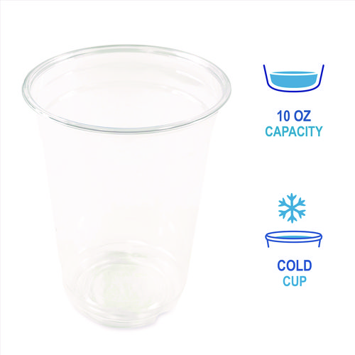 Picture of Clear Plastic Cold Cups, 10 oz, 1,000/Carton