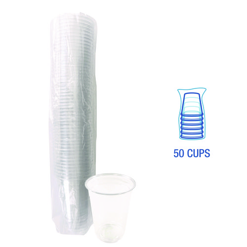 Picture of Clear Plastic PET Cups, 10 oz, 50/Pack