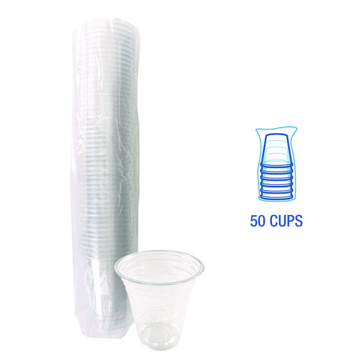 Picture of Clear Plastic PET Cups, 12 oz, 50/Pack