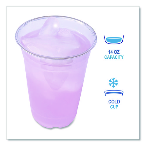 Picture of Clear Plastic PET Cups, 14 oz, 50/Bag, 20 Bags/Carton