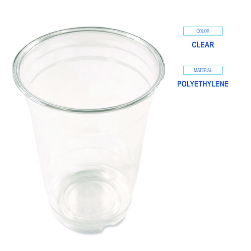 Picture of Clear Plastic PET Cups, 14 oz, 50/Pack