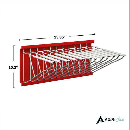 Picture of Large File Blueprint Pivot Wall Rack, Assorted Document Sizes Accommodated, 11" x 15.8" x 23.9", Red