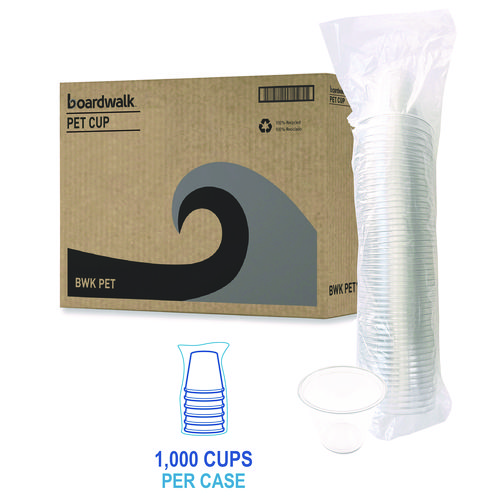 Picture of Clear Plastic Cold Cups, Squat, 9 oz, 1,000/Carton