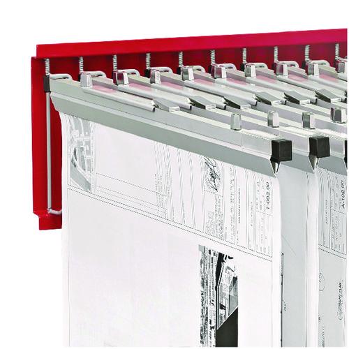 Picture of Large File Blueprint Pivot Wall Rack, Assorted Document Sizes Accommodated, 11" x 15.8" x 23.9", Red