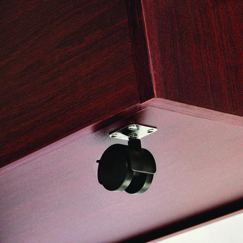 Picture of 50-Compartment Mobile Wood Blueprint Rolled File Storage Organizer, 50 Compartments, 30 x 15.75 x 28.5, Mahogany