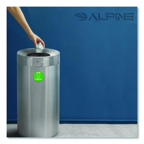 Picture of 27 Gallon Stainless Steel Compost Can, Brushed Stainless Steel