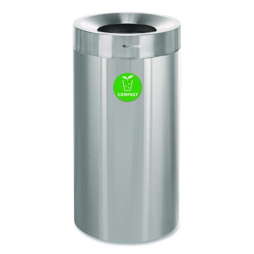 Picture of 27 Gallon Stainless Steel Compost Can, Brushed Stainless Steel