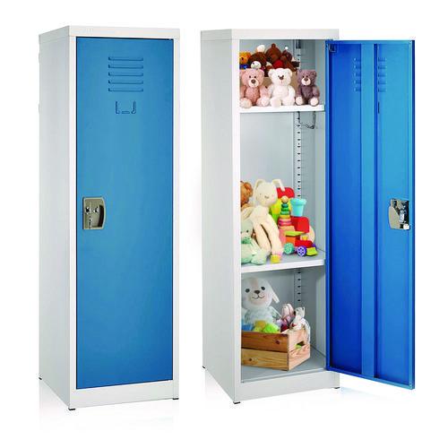 Picture of Steel Storage Locker, 1 Compartment, 15 x 15 x 48, Blue