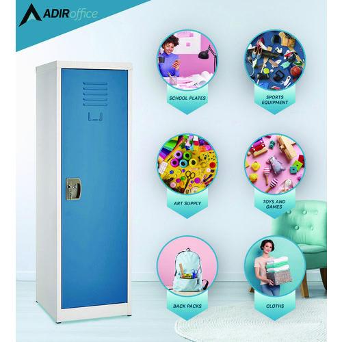 Picture of Steel Storage Locker, 1 Compartment, 15 x 15 x 48, Blue