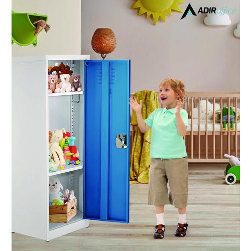 Picture of Steel Storage Locker, 1 Compartment, 15 x 15 x 48, Blue