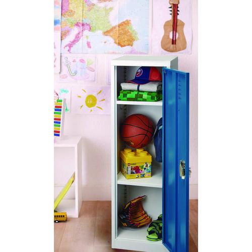 Picture of Steel Storage Locker, 1 Compartment, 15 x 15 x 48, Blue