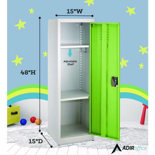 Picture of Steel Storage Locker, 1 Compartment, 15 x 15 x 48, Green
