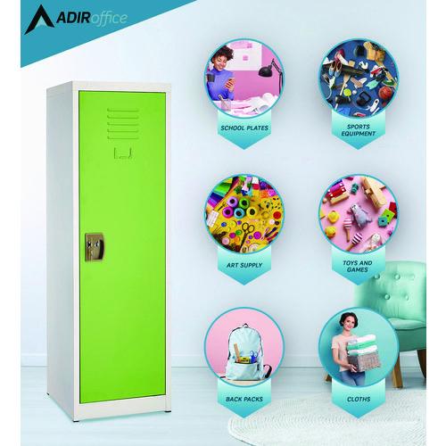 Picture of Steel Storage Locker, 1 Compartment, 15 x 15 x 48, Green