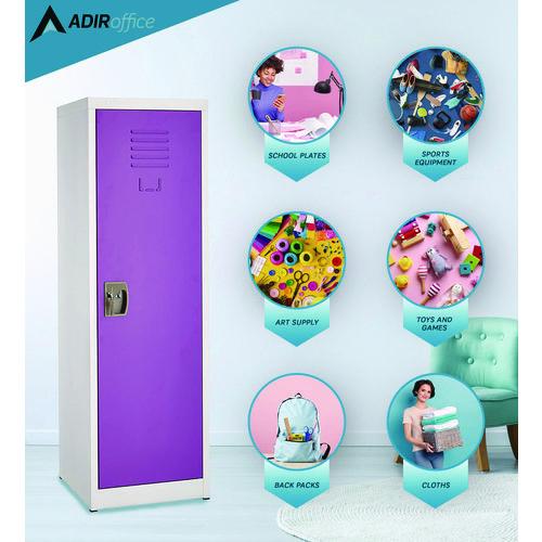 Picture of Steel Storage Locker, 1 Compartment, 15 x 15 x 48, Purple