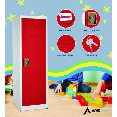 Picture of Steel Storage Locker, 1 Compartment, 15 x 15 x 48, Red