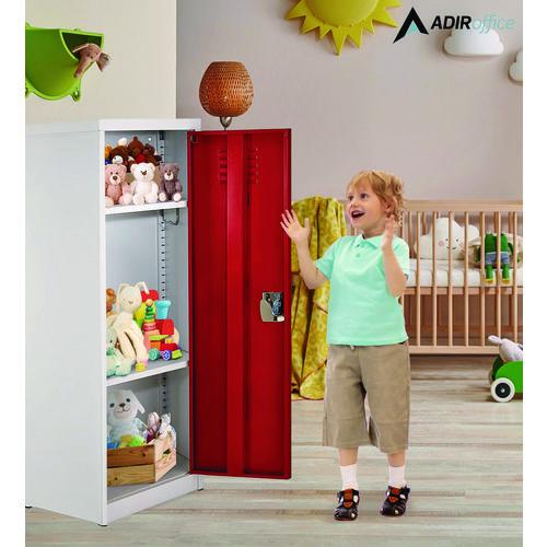 Picture of Steel Storage Locker, 1 Compartment, 15 x 15 x 48, Red