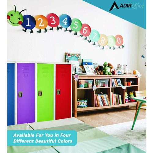 Picture of Steel Storage Locker, 1 Compartment, 15 x 15 x 48, Red