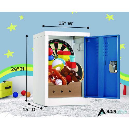 Picture of Steel Storage Locker, 1 Compartment, 15 x 15 x 24, Blue