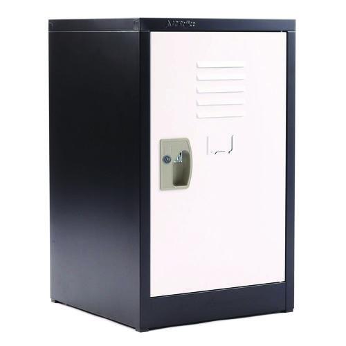 Picture of Steel Storage Locker, 1 Compartment, 15 x 15 x 24, Black Body/White Doors
