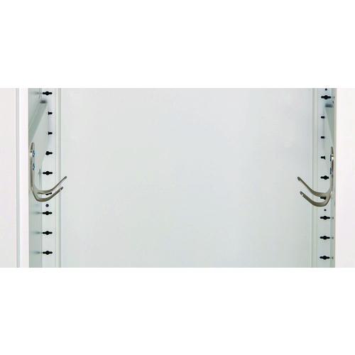 Picture of Steel Storage Locker, 1 Compartment, 15 x 15 x 24, Black Body/White Doors